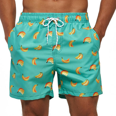 Men’s Quick-Dry Swim Shorts with Adjustable Drawstring Waist
