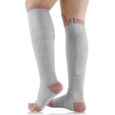 Support Compression Stockings with Zipper – Comfortable & Breathable