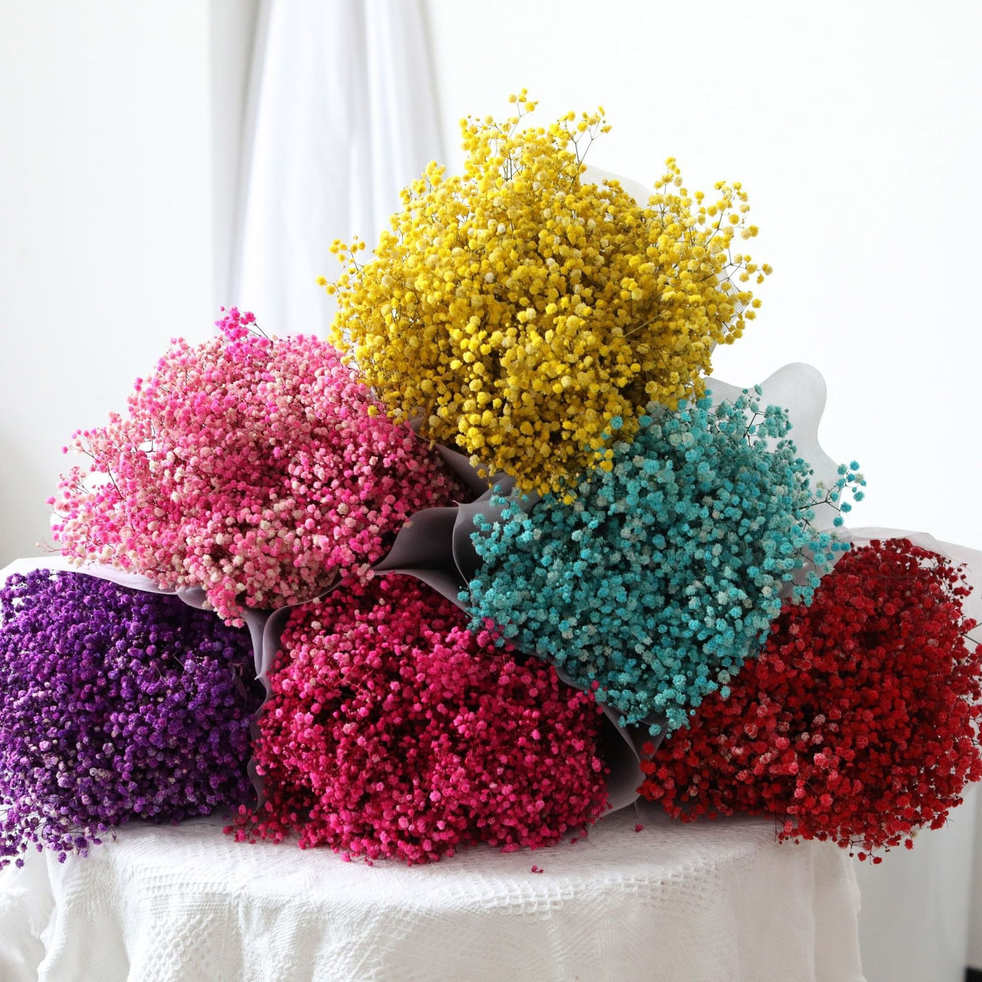 Dried Preserved Gypsophila Flower Bouquet – Natural Decor