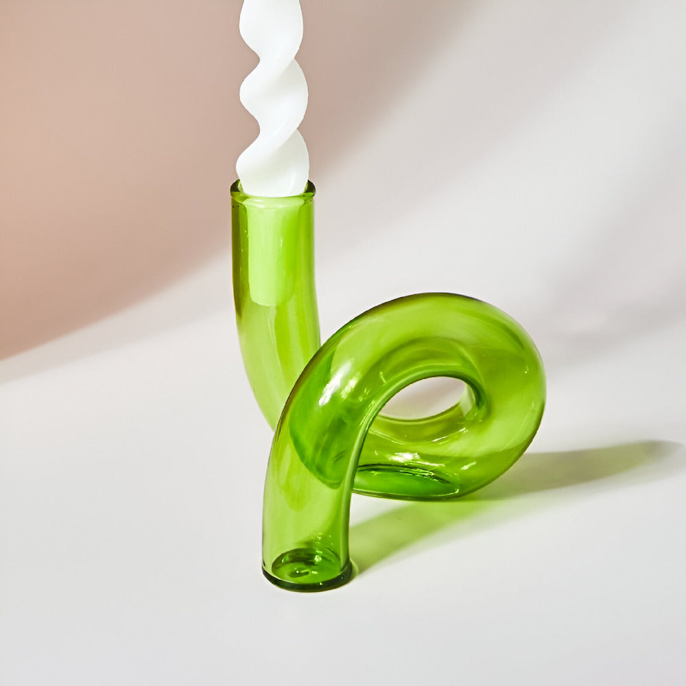 Glass Vase with Candle Holder for Elegant Home Decoration