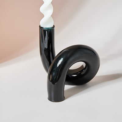 Glass Vase with Candle Holder for Elegant Home Decoration