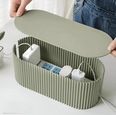 Cable Organizer Box with Lid – Macaron Colors