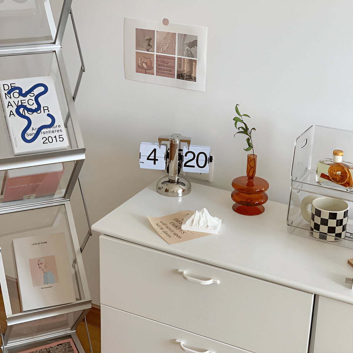 Minimalist Flip Clock Automatic Retro Desk Clock
