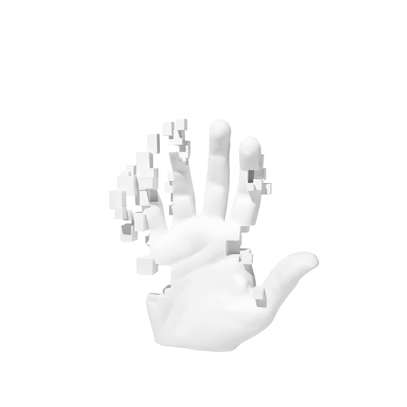 Abstract Resin Hand Sculpture with Mosaic Design