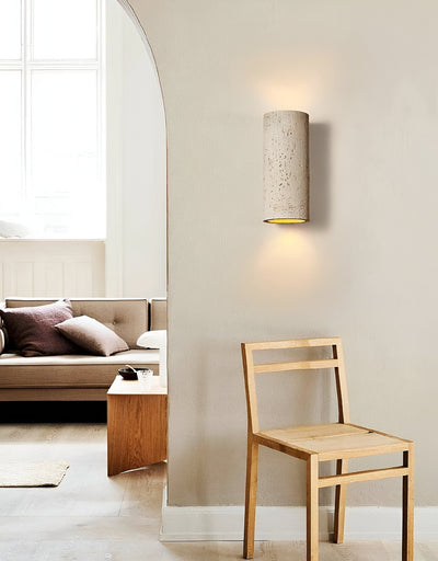 StoneBeam LED Cylinder Wall Light – Indoor/Outdoor