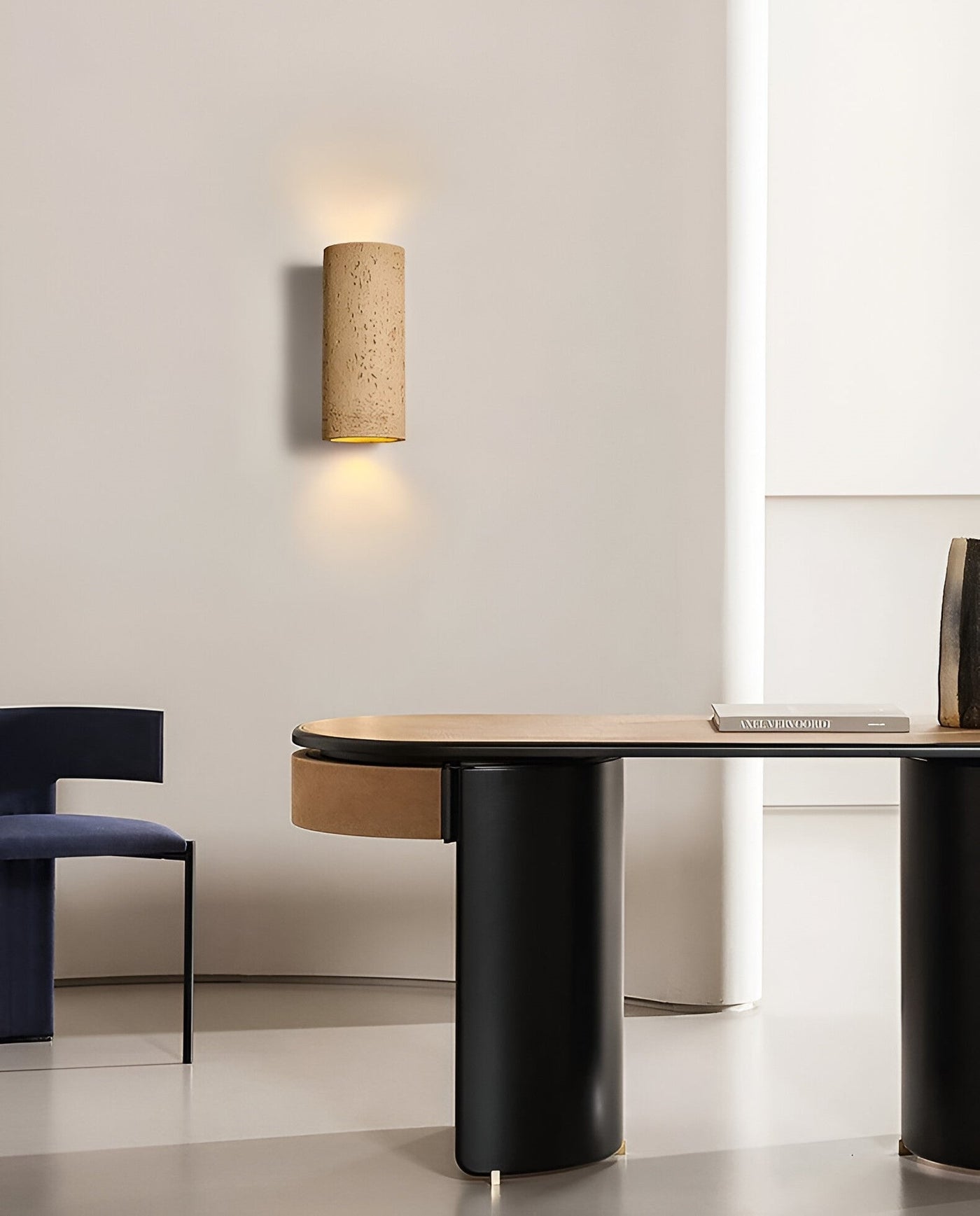 StoneBeam LED Cylinder Wall Light – Indoor/Outdoor