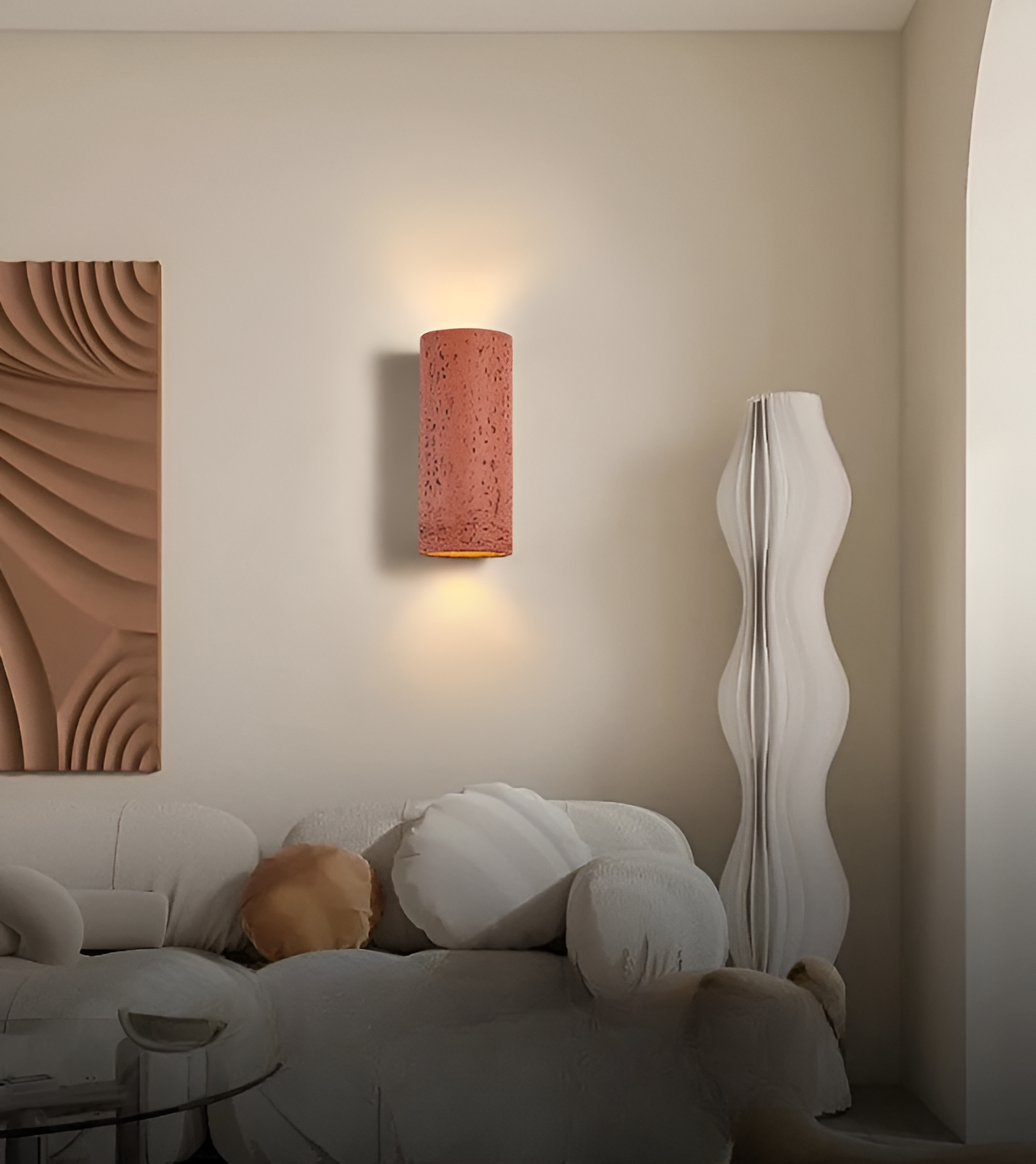 StoneBeam LED Cylinder Wall Light – Indoor/Outdoor