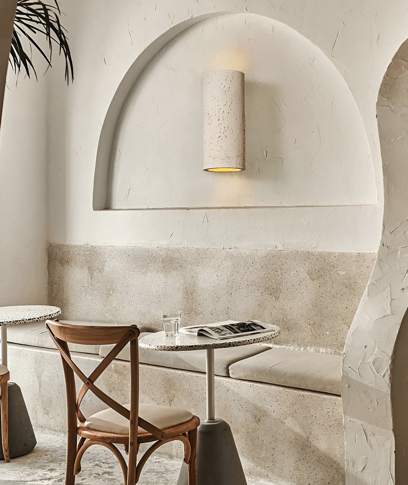 StoneBeam LED Cylinder Wall Light – Indoor/Outdoor