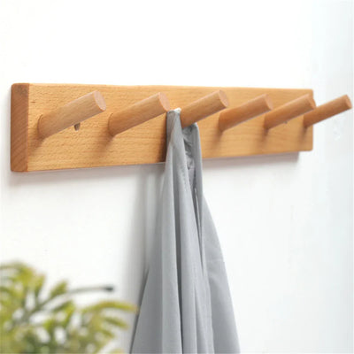 Wooden Wall Hook Rack for Coats & Accessories