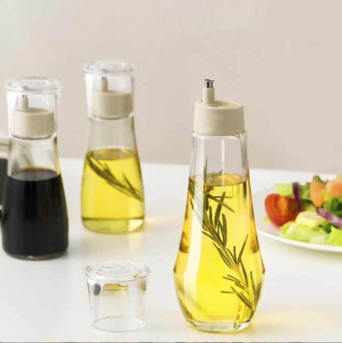 Glass Oil Dispenser Bottle with No-Drip Spout