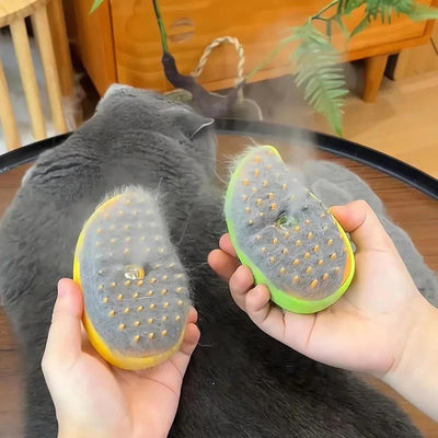 Steam Brush for Pet Grooming and Fur Care