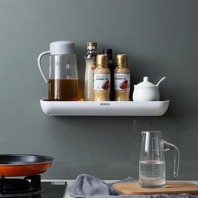 Wall-Mount Bathroom Organizer with Towel Rack
