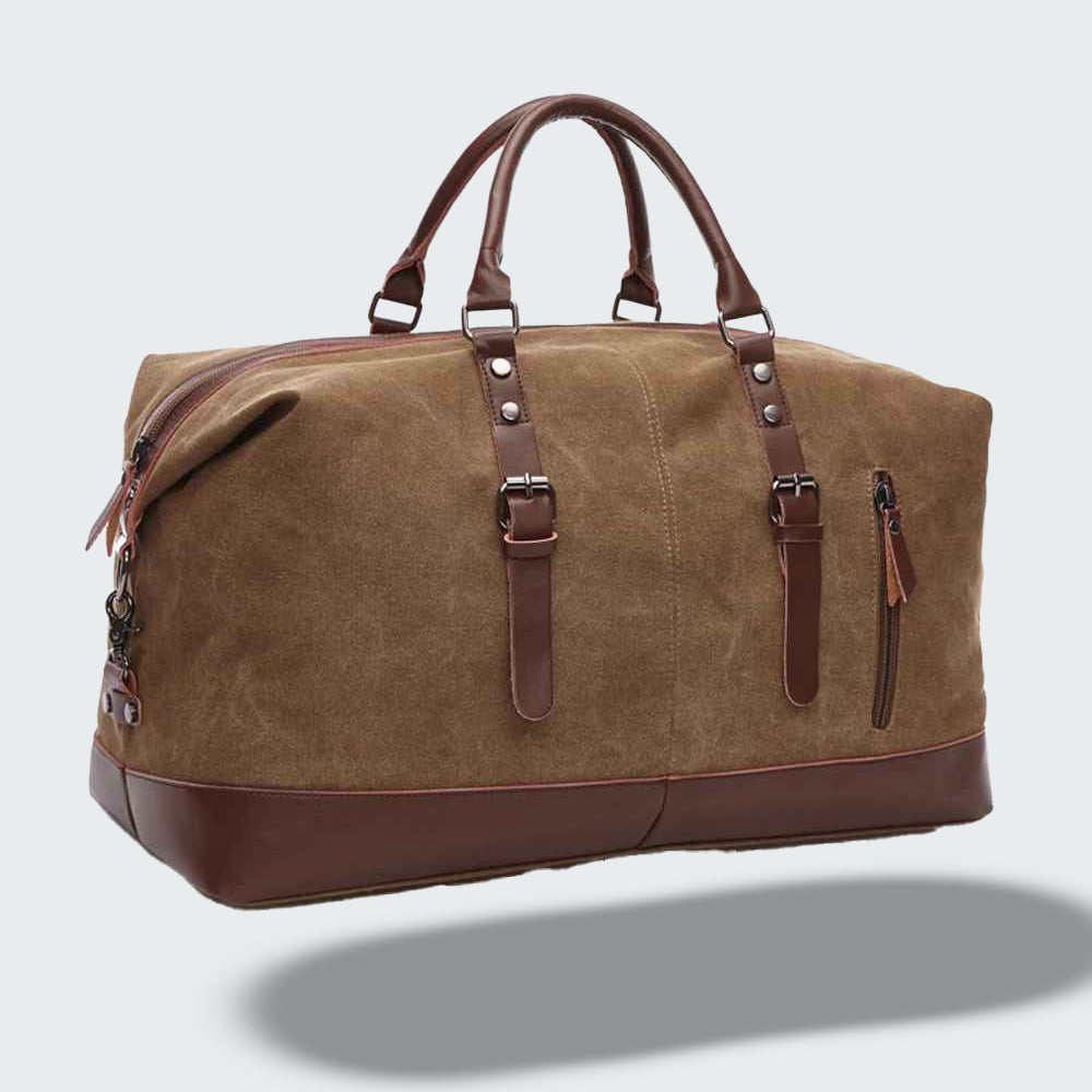 Icon Canvas & Leather Travel Duffle Bag – 54cm