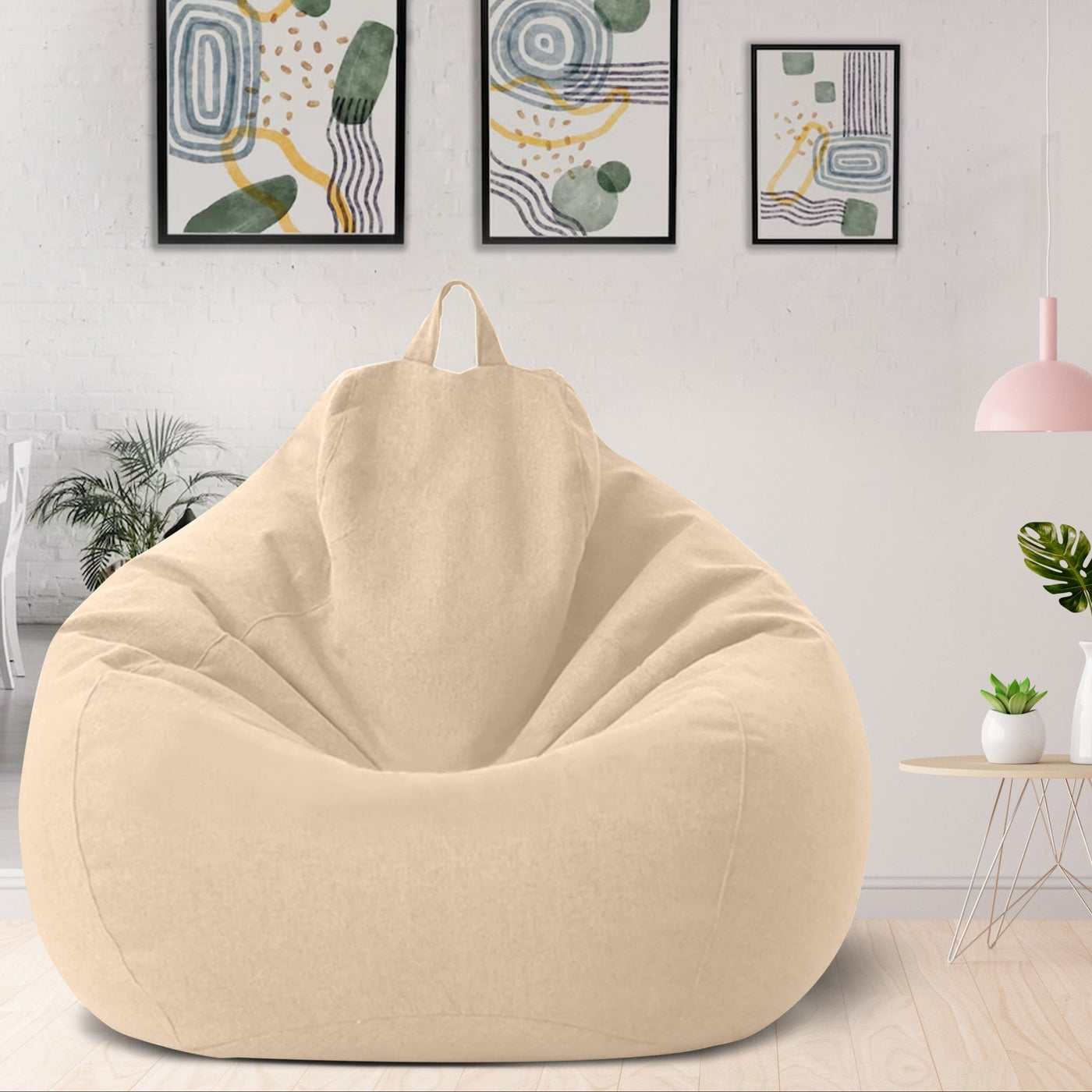 Complete Linen Bean Bag with Filling for Ultimate Comfort