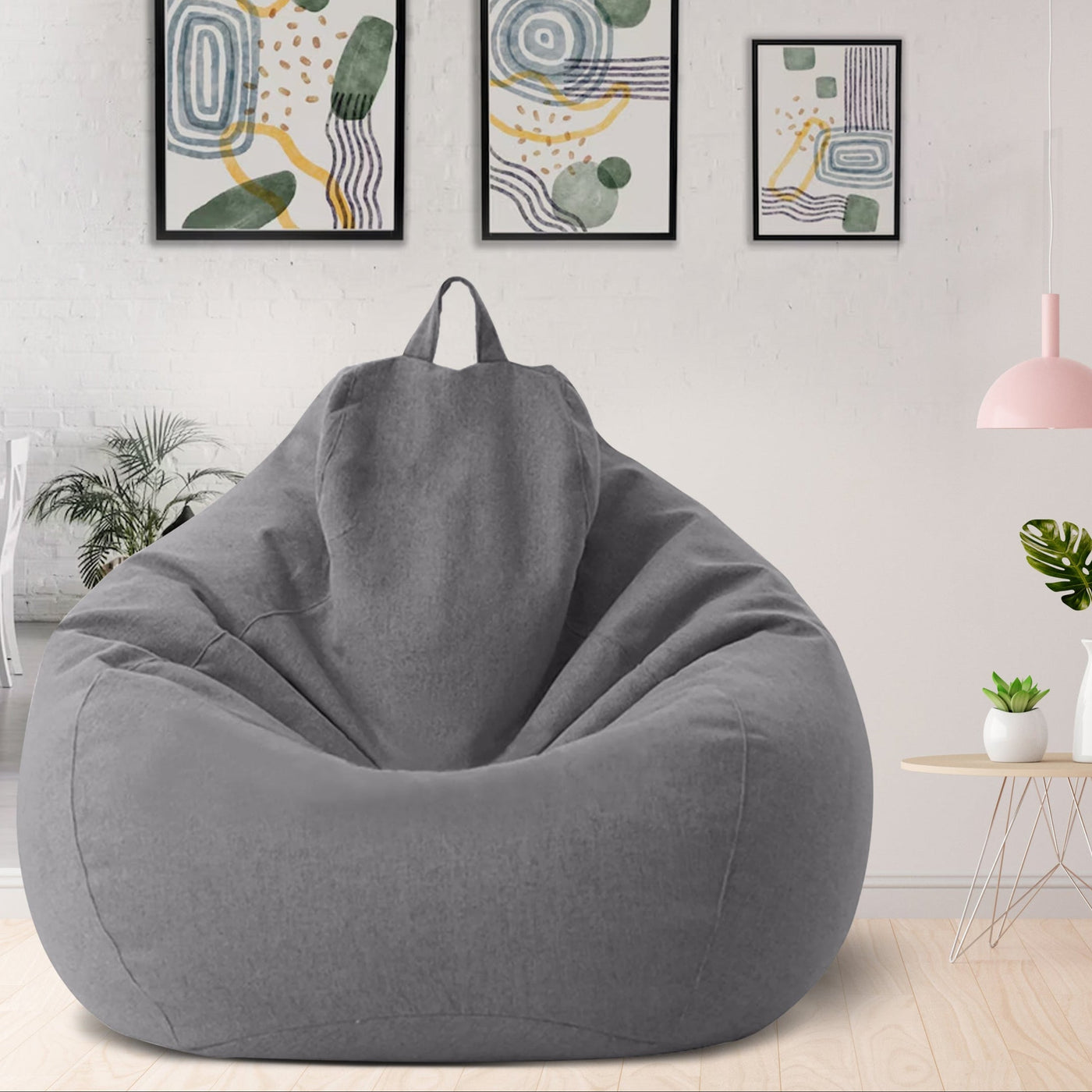 Complete Linen Bean Bag with Filling for Ultimate Comfort