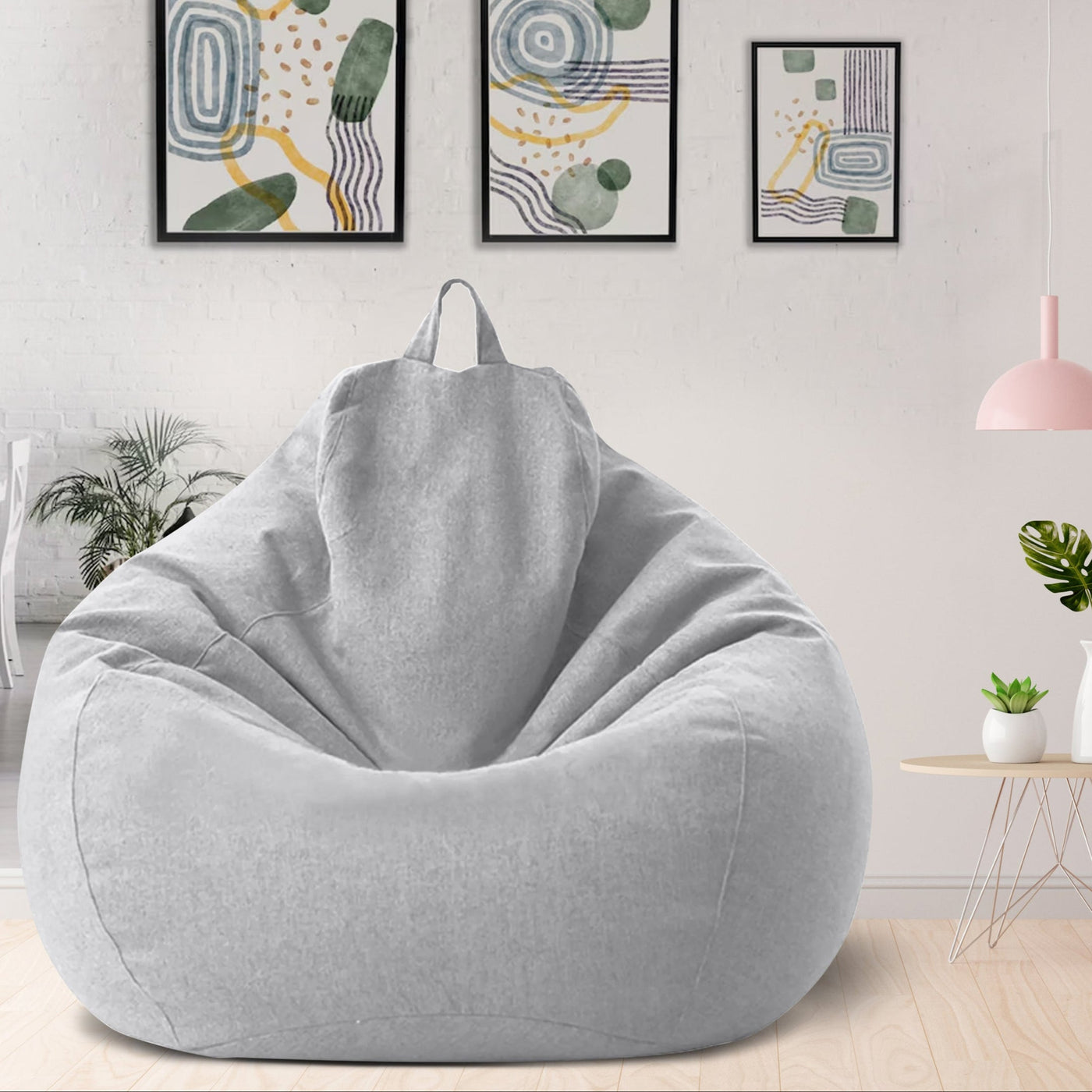 Complete Linen Bean Bag with Filling for Ultimate Comfort
