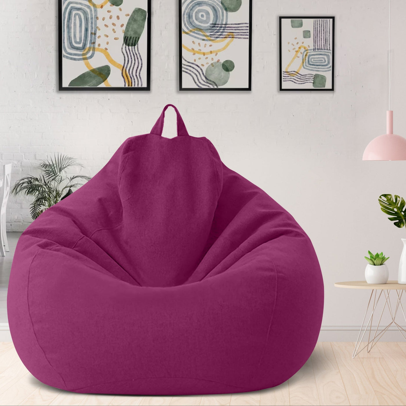 Complete Linen Bean Bag with Filling for Ultimate Comfort