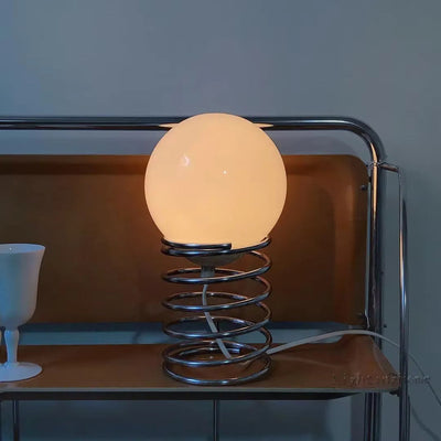FrostOrb Bauhaus Table Lamp – Frosted Glass