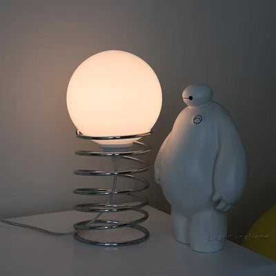 FrostOrb Bauhaus Table Lamp – Frosted Glass