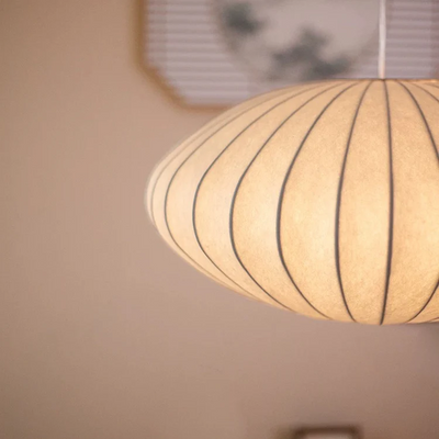 Silk Japanese Wabi-Sabi Chandelier Japandi Pendant Light