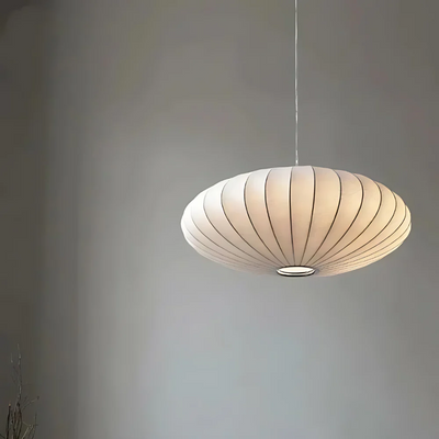 Silk Japanese Wabi-Sabi Chandelier Japandi Pendant Light