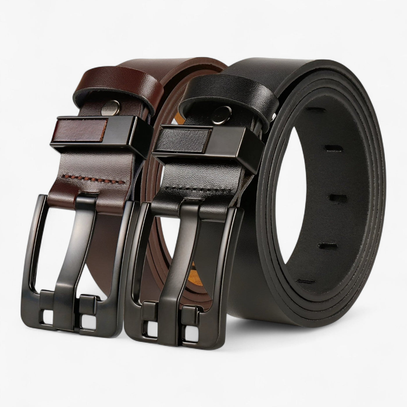 Men’s Leather Belt Cowhide with Adjustable Buckle for Any Occasion