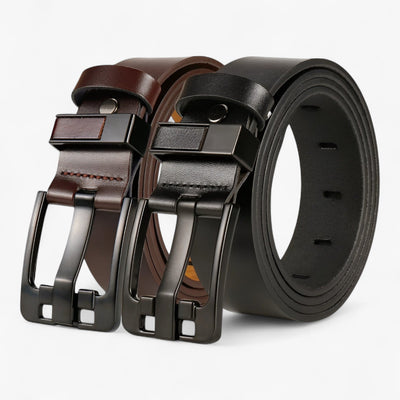 Men’s Leather Belt Cowhide with Adjustable Buckle for Any Occasion