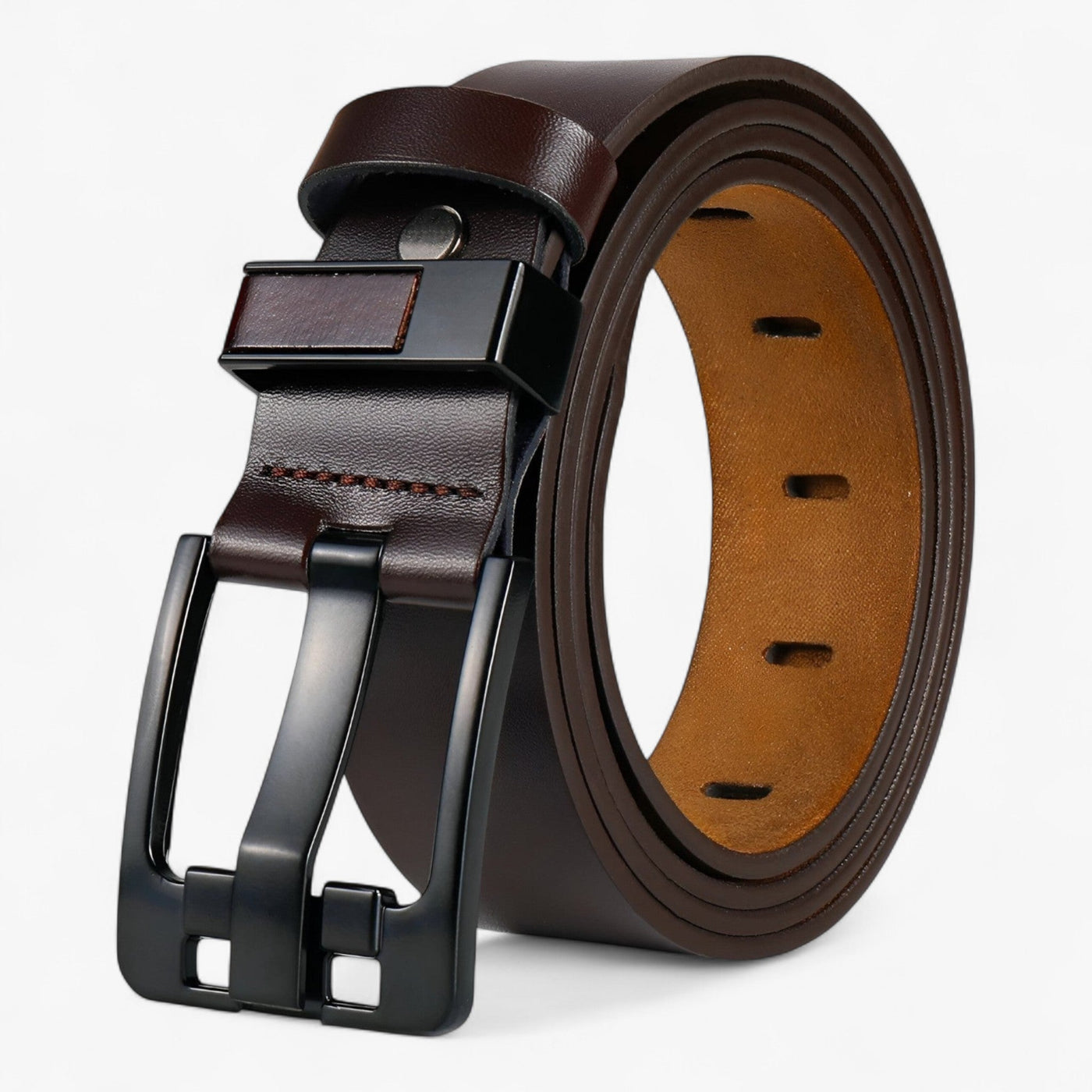Men’s Leather Belt Cowhide with Adjustable Buckle for Any Occasion