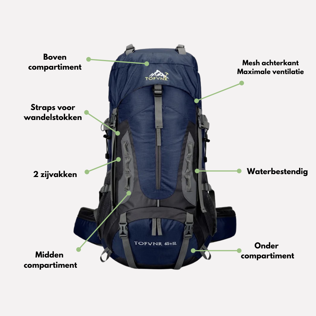 60L Waterproof Backpack – Spacious and Durable Bag for Outdoor Adventures