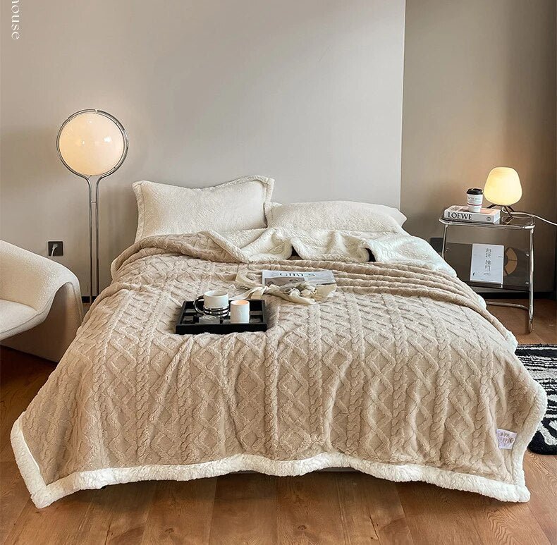 Soft Comfort Blanket for Bed, Sofa, and Travel
