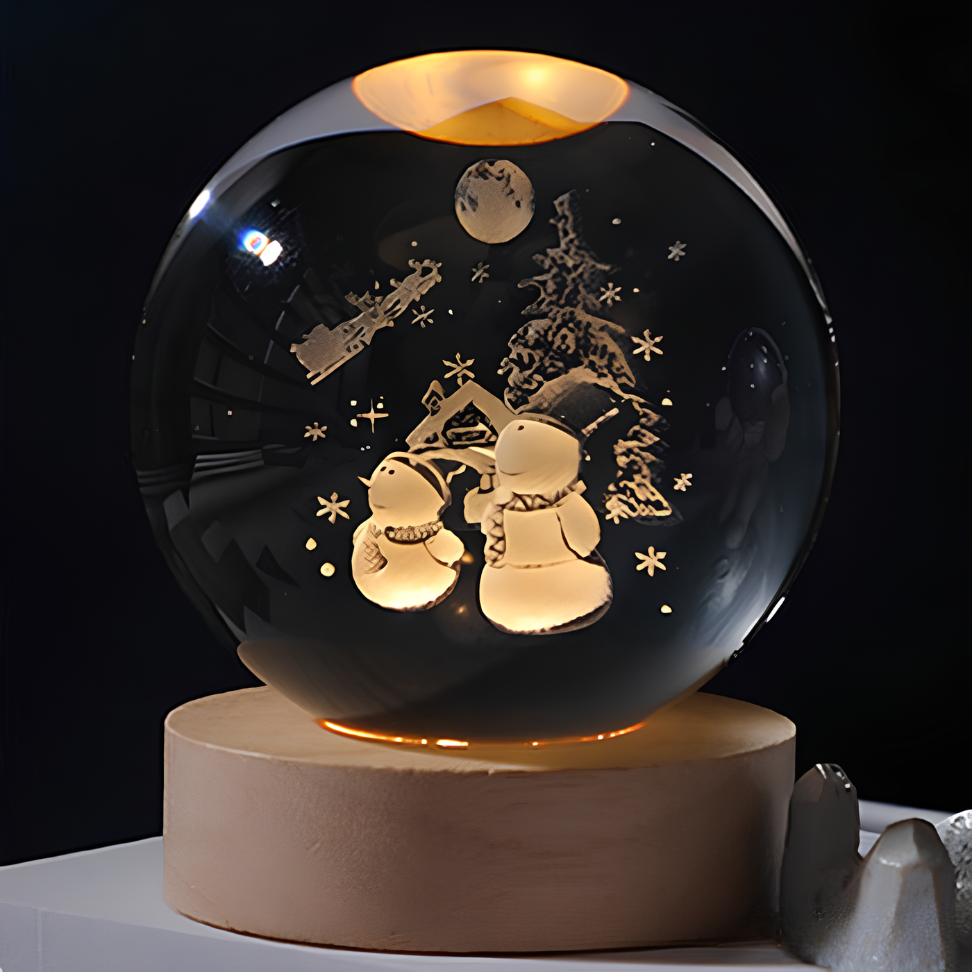 Luminous Crystal Ball LED Night Light Decor