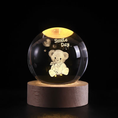 Luminous Crystal Ball LED Night Light Decor