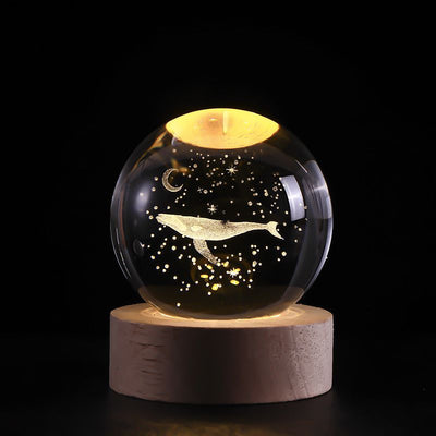 Luminous Crystal Ball LED Night Light Decor