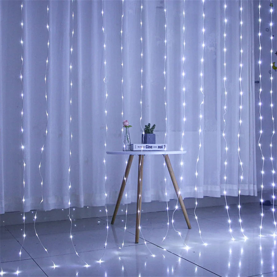 LED Waterfall String Lights 3x2m Decoration