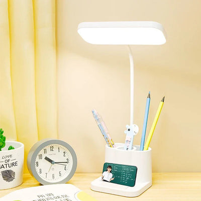 LED Desk Lamp with Touch Dimming and USB Port