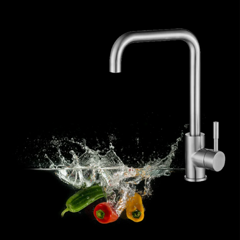 Stainless Steel Kitchen Faucet with Pull-Out Spout
