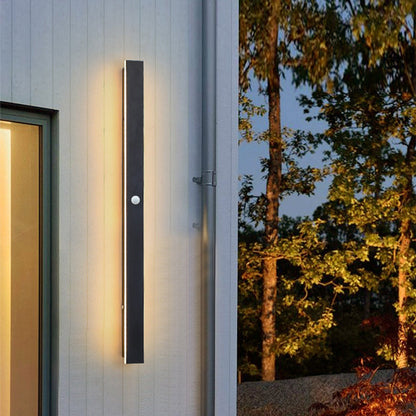 Edge Modern Design LED Wall Lamps Black Metal for Garden and Hall