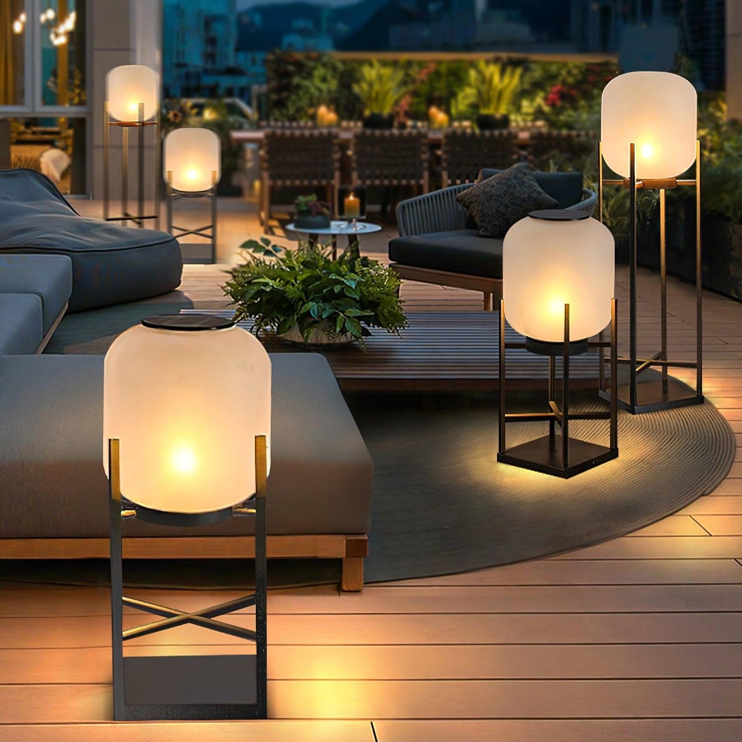 Solar Outdoor Floor Lamp Lantern