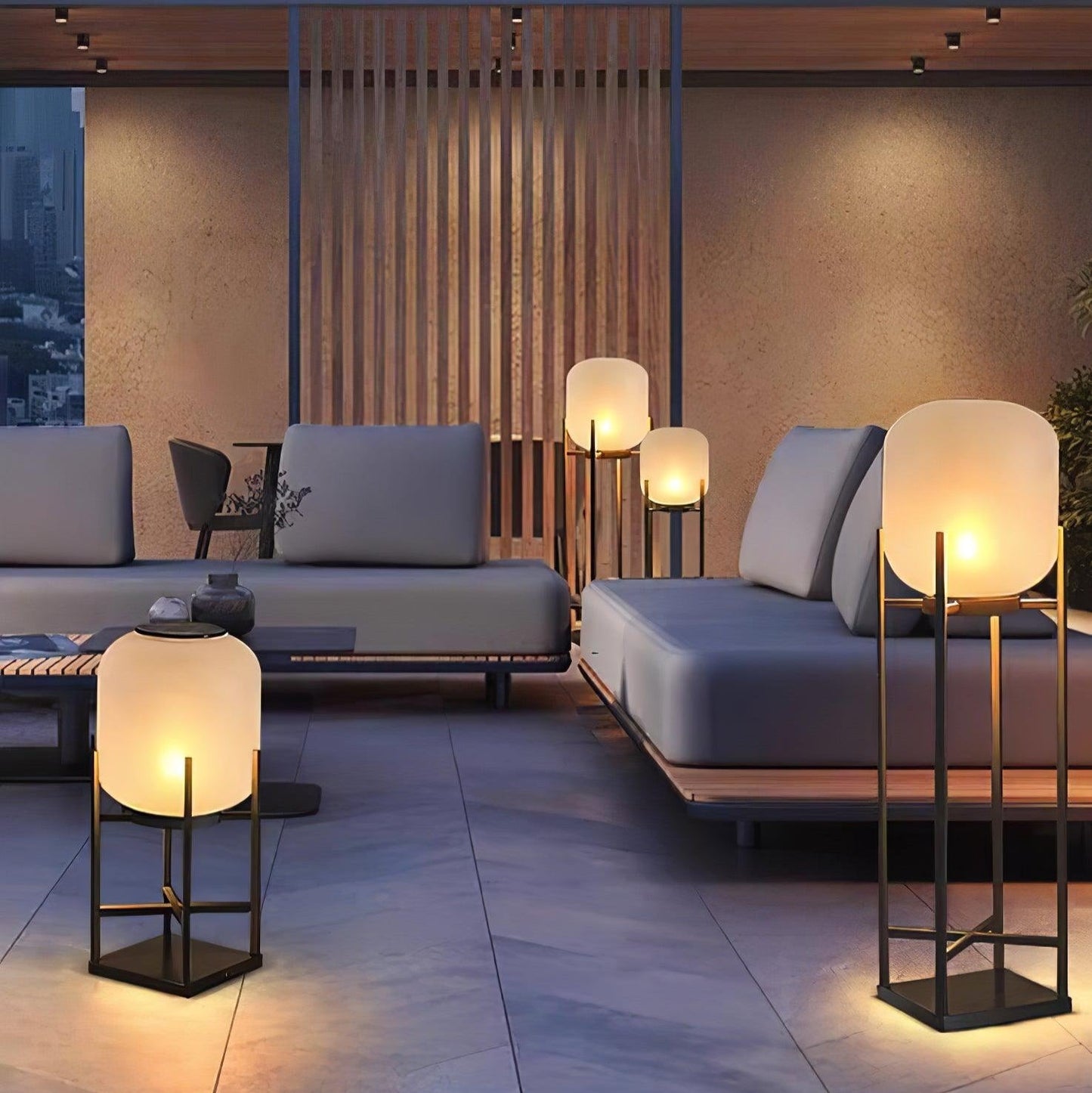 Solar Outdoor Floor Lamp Lantern