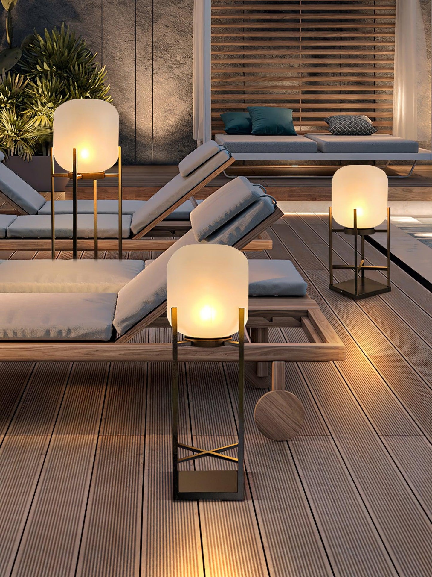 Solar Outdoor Floor Lamp Lantern