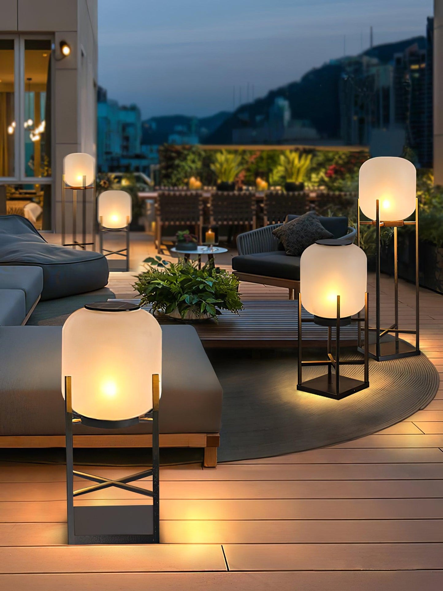 Solar Outdoor Floor Lamp Lantern