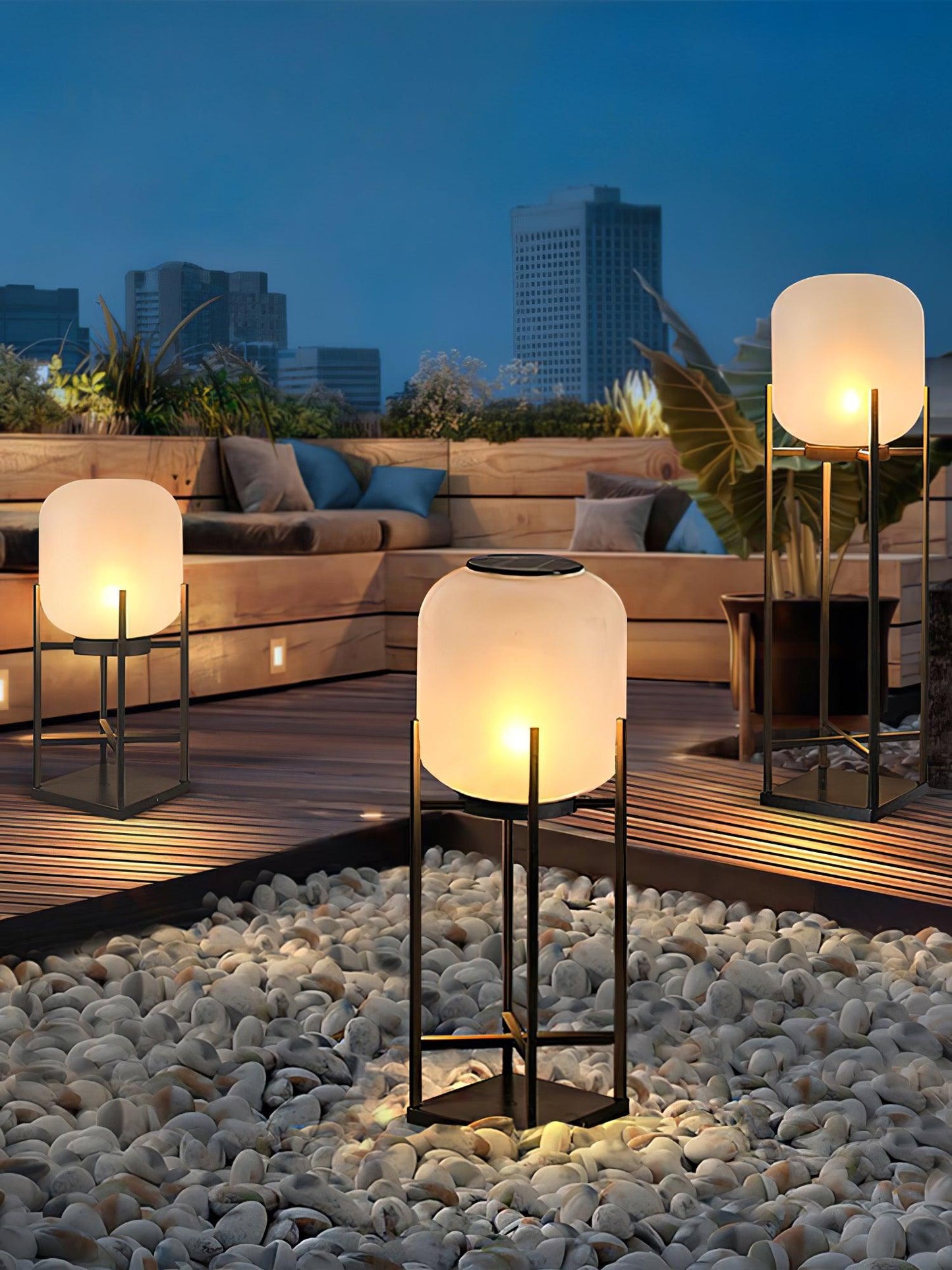Solar Outdoor Floor Lamp Lantern