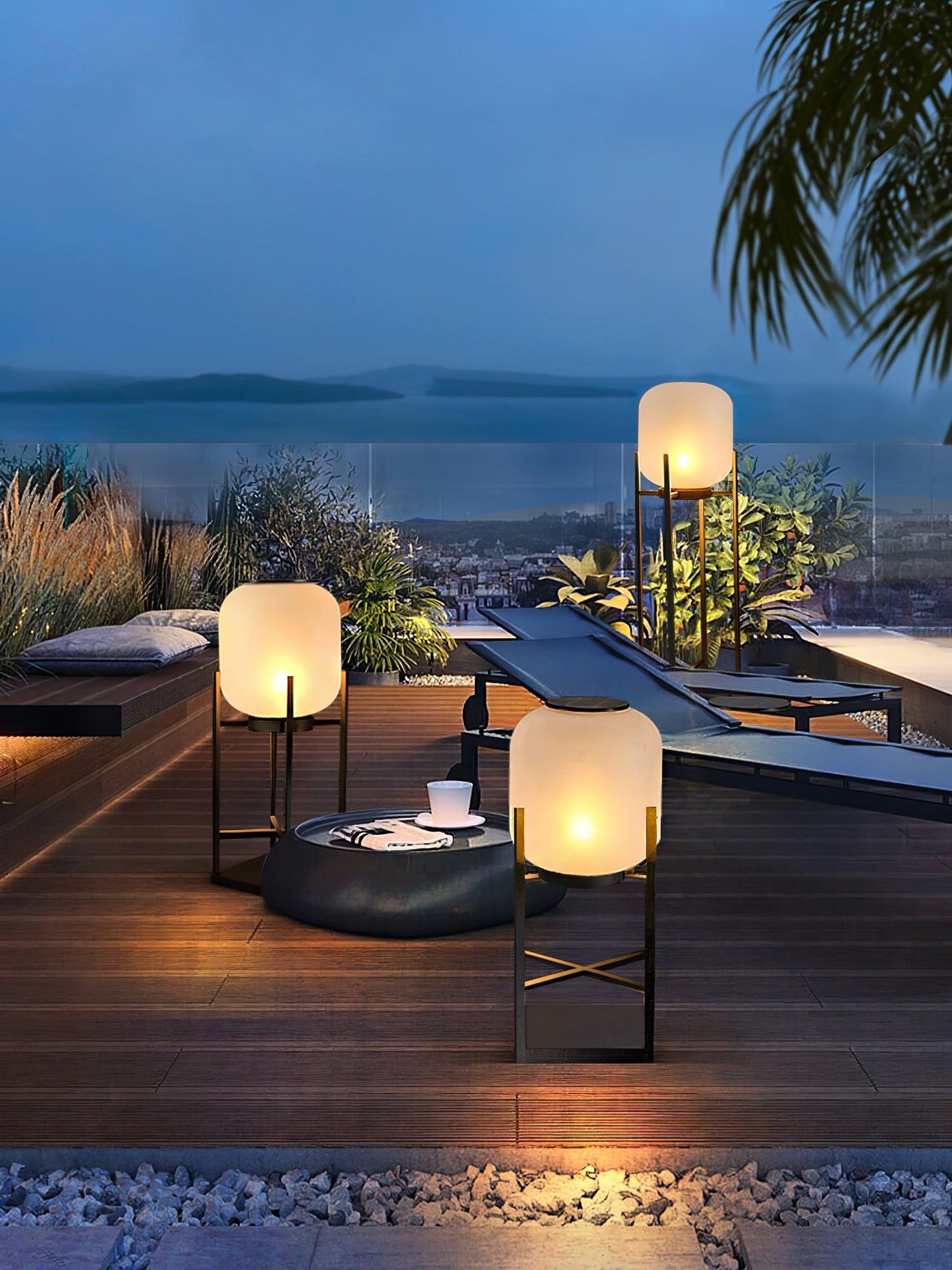 Solar Outdoor Floor Lamp Lantern