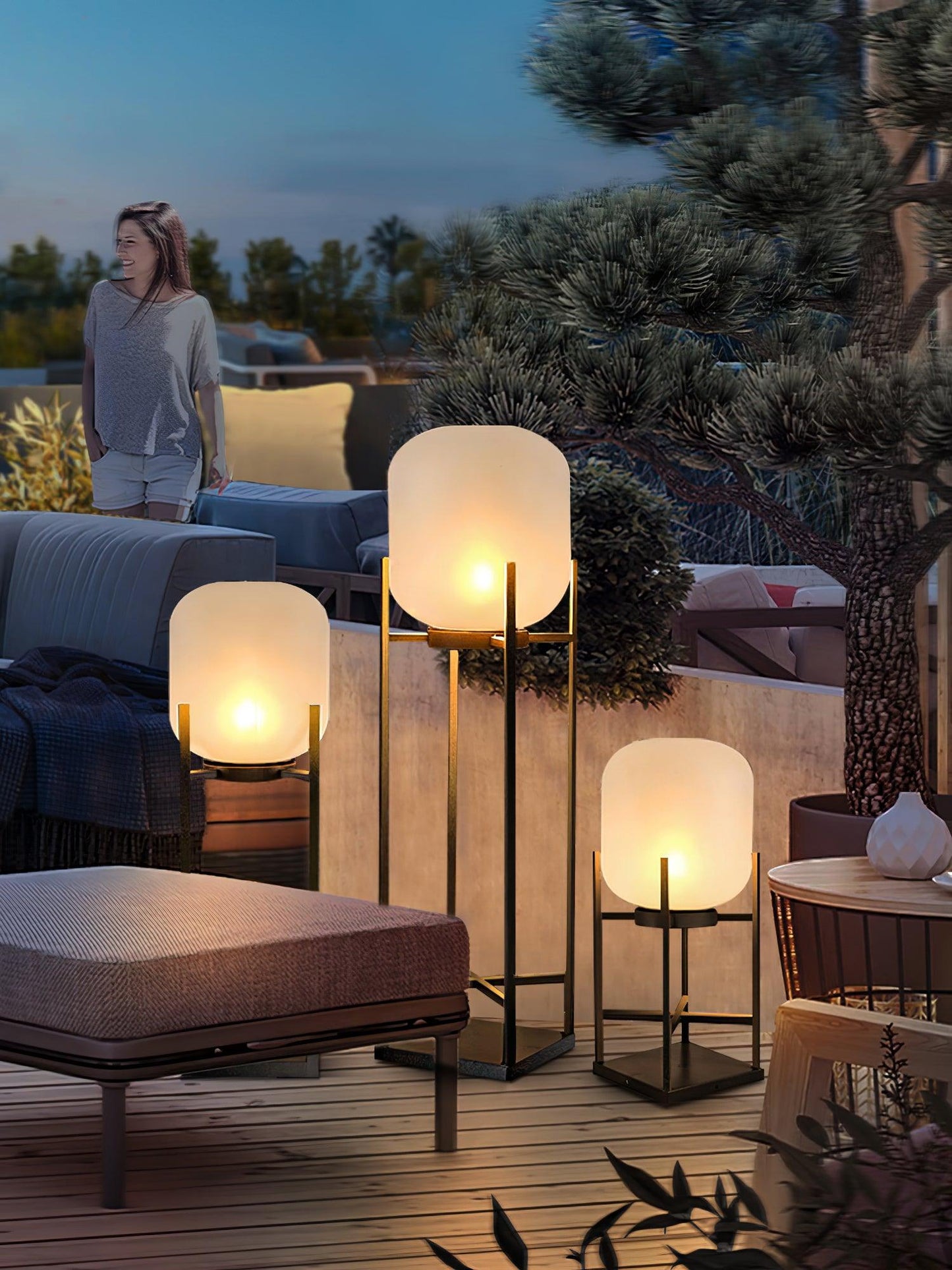 Solar Outdoor Floor Lamp Lantern