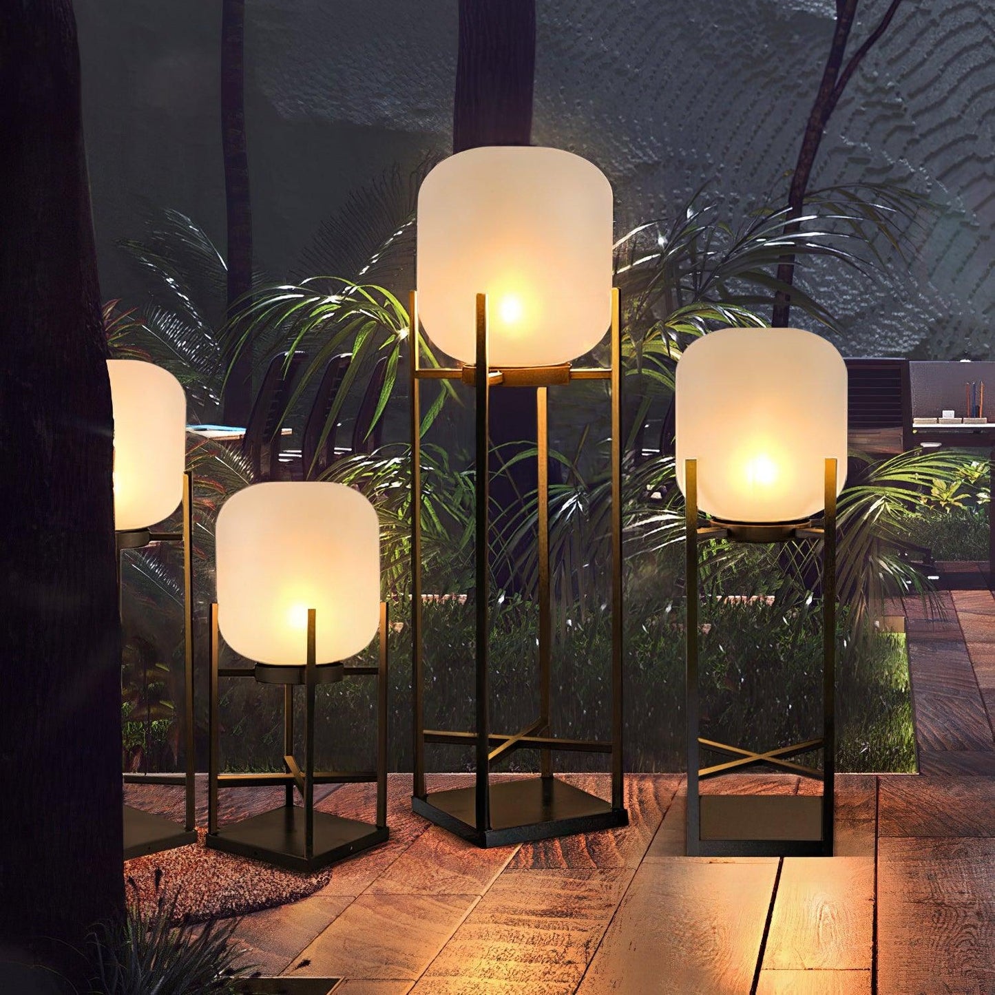Solar Outdoor Floor Lamp Lantern