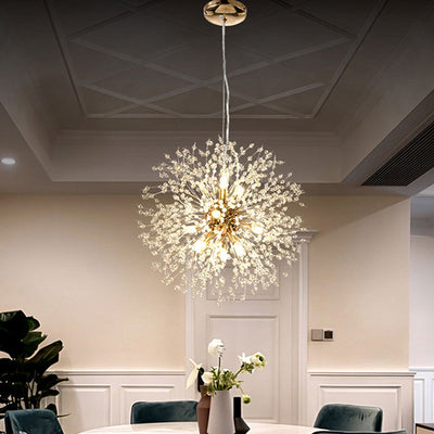 Modern LED Crystal Dandelion Chandelier Light