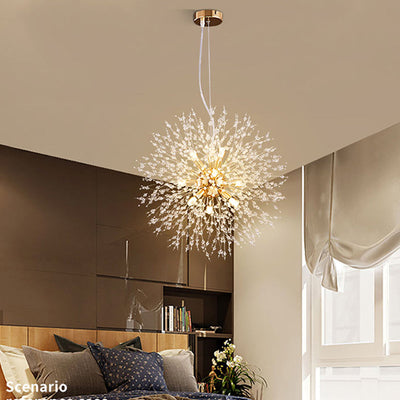 Modern LED Crystal Dandelion Chandelier Light