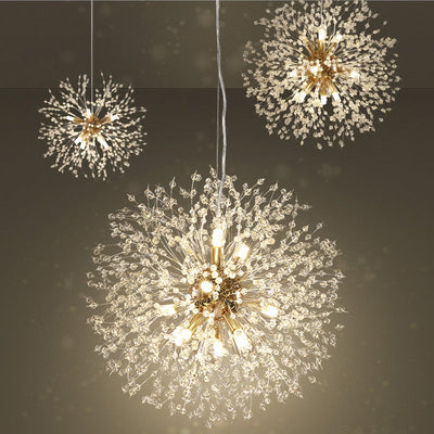 Modern LED Crystal Dandelion Chandelier Light