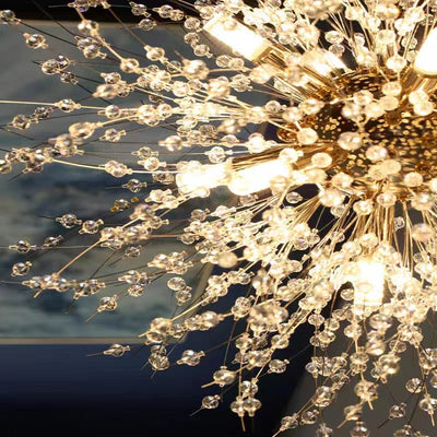 Modern LED Crystal Dandelion Chandelier Light