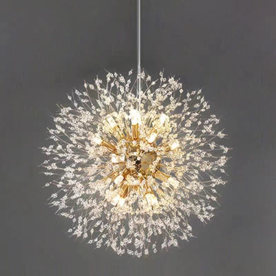 Modern LED Crystal Dandelion Chandelier Light